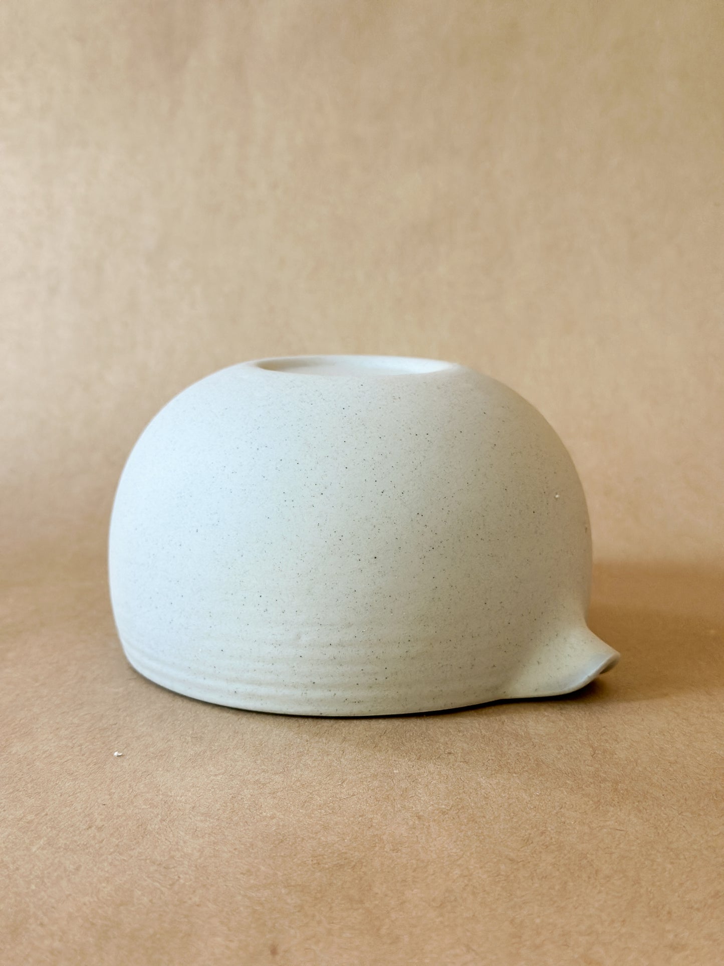 White Ceramic Matcha Bowl with spout