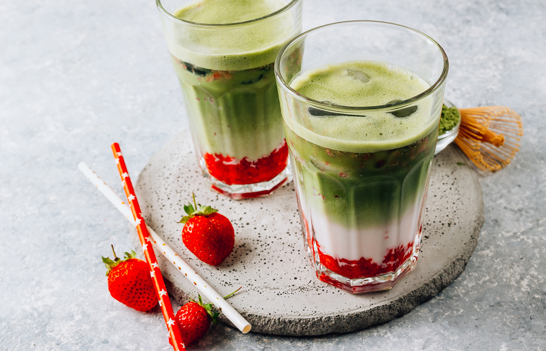 How to make strawberry matcha